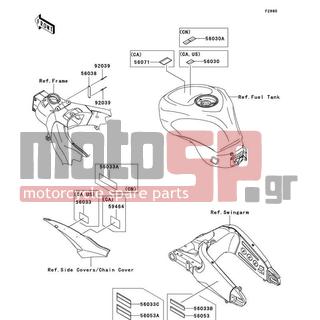 KAWASAKI - NINJA® ZX™-10R 2010 - Body Parts - Labels - 56053-0269 - LABEL-SPECIFICATION,TIRE&LOAD
