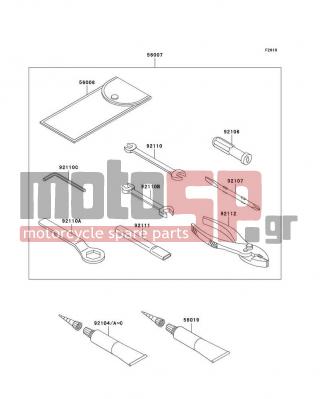 KAWASAKI - NINJA® ZX™-10R 2010 - Εξωτερικά Μέρη - Owner's Tools - 92111-1051 - TOOL-BAR,BOX END WRENCH