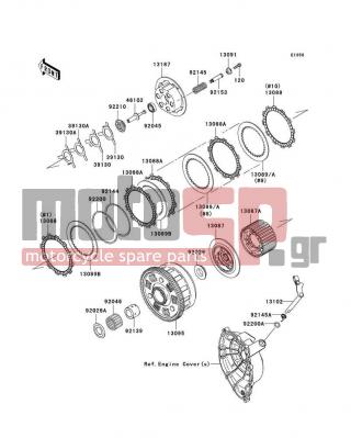 KAWASAKI - NINJA® ZX™-10R 2010 - Κινητήρας/Κιβώτιο Ταχυτήτων - Clutch - 39130-1079 - SPRING-LEAF