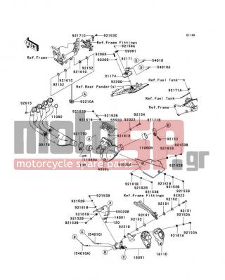 KAWASAKI - NINJA® ZX™-10R 2010 -  - Muffler(s) - 21174-0005 - MOTOR-ELECTRIC