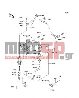 KAWASAKI - NINJA® ZX™-10R 2010 -  - Rear Master Cylinder - 43026-0009 - CAP-BRAKE