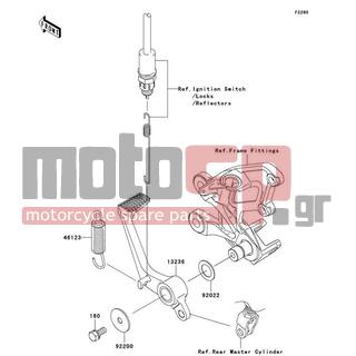 KAWASAKI - NINJA® ZX™-14 2010 -  - Brake Pedal/Torque Link - 180BA0614 - BOLT-UPSET-WS,6X14
