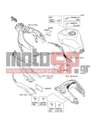 KAWASAKI - NINJA® ZX™-6R 2010 - Body Parts - Labels - 92039-1251 - RIVET