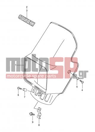 SUZUKI - DR350SE X (E2) 1999 - Body Parts - HEADLAMP COVER (MODEL V/W/X) -  - COVER, HEADLAMP (WHITE) 