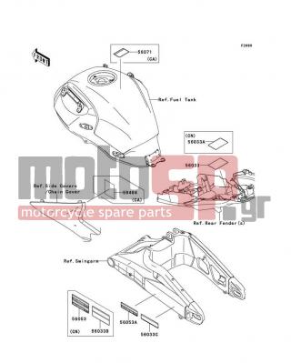 KAWASAKI - VERSYS® 2010 - Body Parts - Labels - 56053-0496 - LABEL-SPECIFICATION,TIRE&LOAD