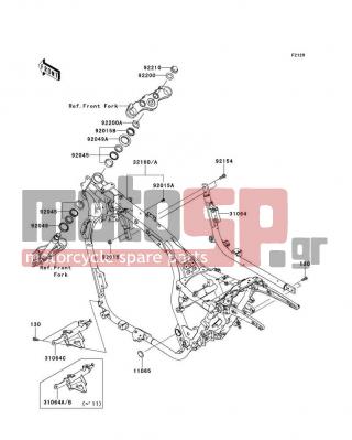 KAWASAKI - VULCAN® 1700 VOYAGER® ABS 2010 -  - Frame - 92049-1483 - SEAL-OIL,MX043N2