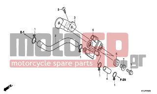 HONDA - CBR250R (ED) ABS   2011 - Engine/Transmission - AIR INJECTION SOLENOID VA LVE - 93903-25280- - SCREW, TAPPING, 5X12
