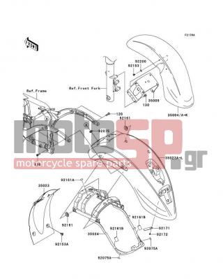 KAWASAKI - VULCAN® 900 CLASSIC 2010 - Body Parts - Fenders(JKAVN2B1 7A016370-) - 92075-1067 - DAMPER