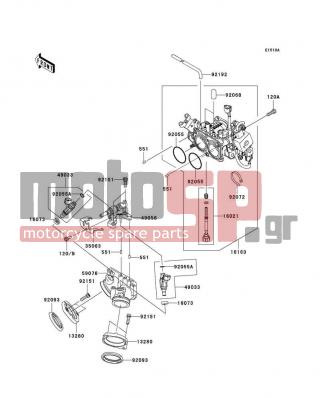 KAWASAKI - VULCAN® 900 CLASSIC 2010 - Κινητήρας/Κιβώτιο Ταχυτήτων - Throttle(B8F-BAF) - 92151-3774 - BOLT,SOCKET,6X20
