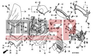 HONDA - FJS600A (ED) ABS Silver Wing 2007 - Body Parts - FRONT COVER - 64313-MCT-770 - MAT E, SHOCK ABSORBER
