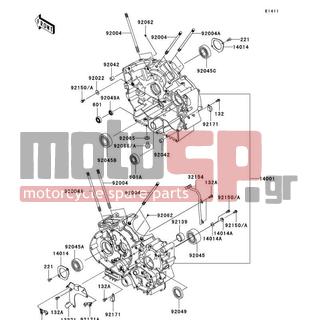 KAWASAKI - VULCAN® 900 CUSTOM 2010 - Engine/Transmission - Crankcase - 92045-0059 - BEARING-BALL,5305-A-1