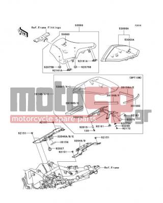 KAWASAKI - Z750 (EUROPEAN) 2010 - Body Parts - Seat - 39156-0422 - PAD,SEAT COVER,RH