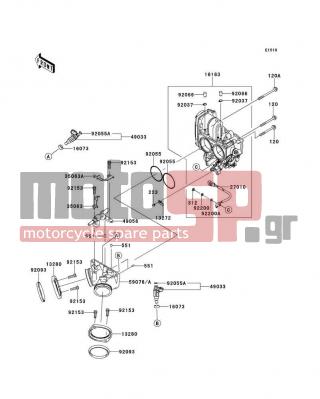 KAWASAKI - CANADA ONLY 2009 - Engine/Transmission - Throttle - 92037-174 - CLAMP,BREATHER TUBE