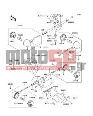 KAWASAKI - CANADA ONLY 2009 -  - Turn Signals(A9F-ABF) - 92172-0389 - SCREW,TAPPING,4X12