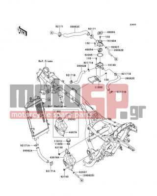 KAWASAKI - CANADA ONLY 2009 - Engine/Transmission - Cooling(A9F-ABF) - 11055-0571 - BRACKET,THERMOCASE