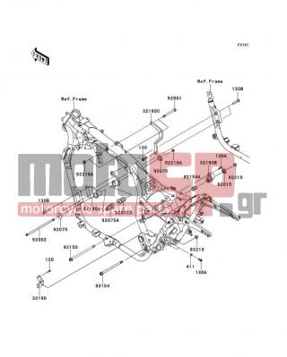 KAWASAKI - CANADA ONLY 2009 -  - Frame Fittings - 92075-1738 - DAMPER,ENGINE MOUNT