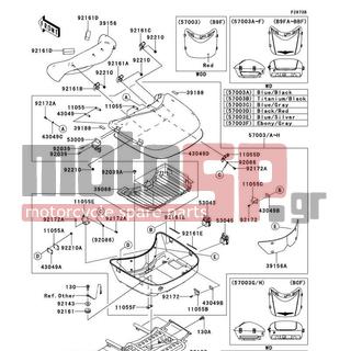 KAWASAKI - CANADA ONLY 2009 - Body Parts - Saddlebags(Trunk) - 57003-5172-25T - BAG-ASSY,CNT,C.D.RED