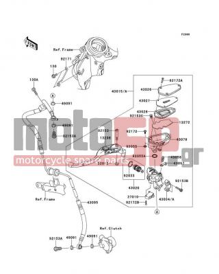 KAWASAKI - CONCOURS 14 ABS 2009 - Engine/Transmission - Clutch Master Cylinder - 92033-0034 - RING-SNAP