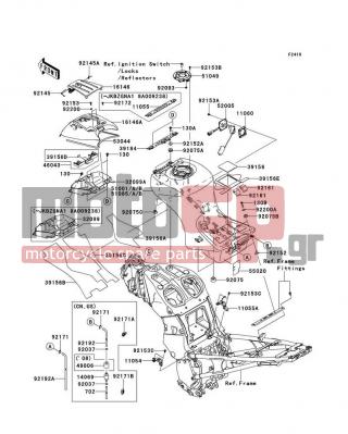KAWASAKI - CONCOURS 14 ABS 2009 -  - Fuel Tank - 11054-0681 - BRACKET,FUEL TANK,CNT,LH