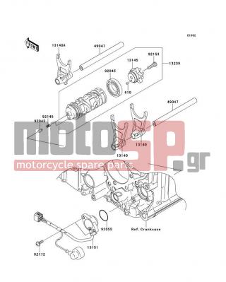 KAWASAKI - CONCOURS 14 ABS 2009 - Κινητήρας/Κιβώτιο Ταχυτήτων - Gear Change Drum/Shift Fork(s) - 13151-0031 - SWITCH-COMP,NEUTRAL