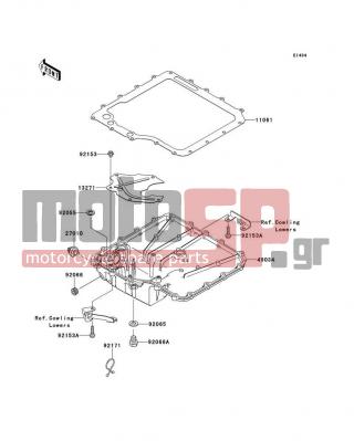 KAWASAKI - CONCOURS 14 ABS 2009 - Engine/Transmission - Oil Pan - 92171-1185 - CLAMP