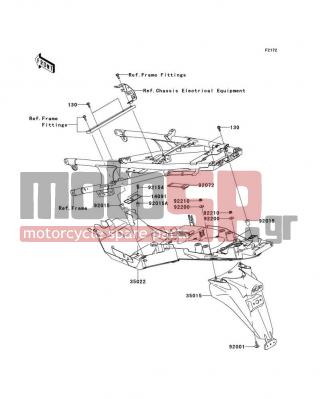 KAWASAKI - CONCOURS 14 ABS 2009 - Εξωτερικά Μέρη - Rear Fender(s) - 92015-1757 - NUT,WELL,5MM
