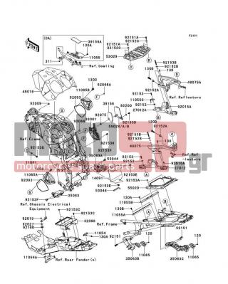 KAWASAKI - CONCOURS™ 14 2009 -  - Frame Fittings - 39156-0330 - PAD,CANISTER BRACKET