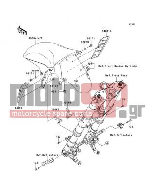 KAWASAKI - CONCOURS™ 14 2009 - Εξωτερικά Μέρη - Front Fender(s) - 35004-0089-25T - FENDER-FRON0,C.D.RED
