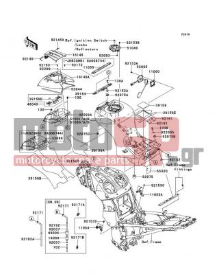 KAWASAKI - CONCOURS™ 14 2009 -  - Fuel Tank - 39184-0012 - BRACKET-ASSY,CASE