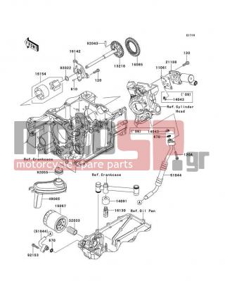 KAWASAKI - CONCOURS™ 14 2009 - Engine/Transmission - Oil Pump/Oil Filter - 92043-1444 - PIN,17.9X5.0