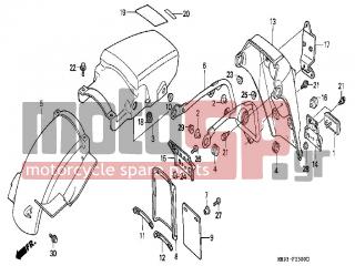 HONDA - XL600V (IT) TransAlp 1990 - Body Parts - REAR FENDER - 80101-MM9-000ZF - FENDER A, RR. *NH196*