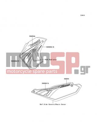 KAWASAKI - KLR™650 2009 - Body Parts - Decals(Blue)(E9F) - 56068-1421 - PATTERN,SIDE COVER,LH