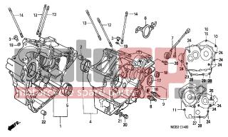 HONDA - XL650V (ED) TransAlp 2001 - Κινητήρας/Κιβώτιο Ταχυτήτων - CRANKCASE - 90011-MZ8-B40 - BOLT, STUD,