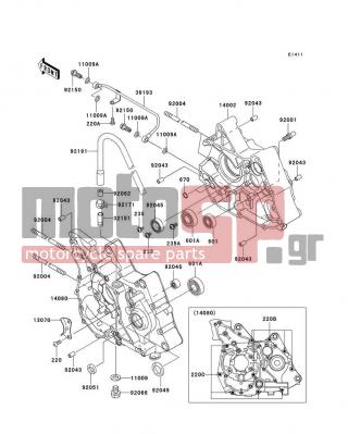KAWASAKI - KLX®110 2009 - Κινητήρας/Κιβώτιο Ταχυτήτων - Crankcase - 92150-1556 - BOLT,BANJO,8X20