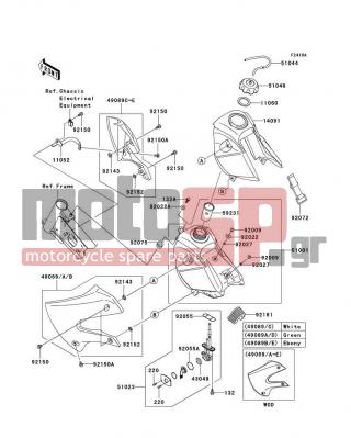 KAWASAKI - KLX®110 2009 -  - Fuel Tank(A8F-A9FA) - 11060-1340 - GASKET,FUEL TANK CAP