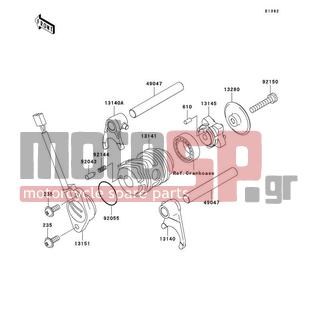 KAWASAKI - KLX®110 2009 - Engine/Transmission - Gear Change Drum/Shift Fork(s) - 13140-0059 - FORK-SHIFT,2ND&4TH