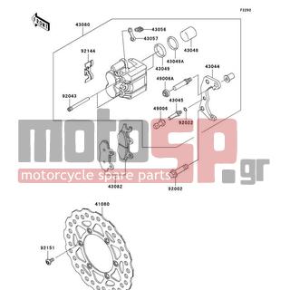 KAWASAKI - KLX®140 2009 -  - Front Brake - 43048-0010 - PISTON-CALIPER