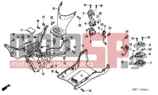 HONDA - SH150 (ED) 2008 - Body Parts - FLOOR PANEL-PILLON STEP - 95701-0801600 - BOLT, FLANGE, 8X16