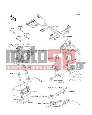 KAWASAKI - KLX®140L 2009 -  - Chassis Electrical Equipment - 26011-0154 - WIRE-LEAD,BATTERY(-)