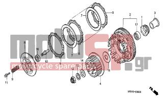 HONDA - CBR600F (ED) 1999 - Κινητήρας/Κιβώτιο Ταχυτήτων - CLUTCH (1) - 22401-MBW-000 - SPRING, CLUTCH