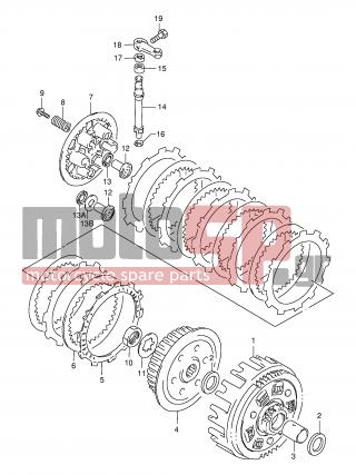 SUZUKI - DR350SE X (E2) 1999 - Engine/Transmission - CLUTCH -  - LOCK WASHER 