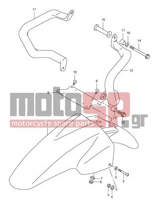 SUZUKI - XF650 (E2) Freewind 1997 - Body Parts - FRONT FENDER (MODEL Y) - 09160-06084-000 - WASHER, OUTER