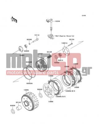 KAWASAKI - KLX®250S 2009 - Κινητήρας/Κιβώτιο Ταχυτήτων - Clutch - 13086-0004 - WHEEL-CLUTCH