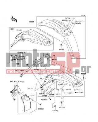 KAWASAKI - KLX®450R 2009 - Body Parts - Fenders - 92151-1423 - BOLT,6X14