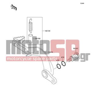 KAWASAKI - KX85 2009 -  - Brake Pedal - 92151-1572 - BOLT,BRAKE PEDAL,8MM