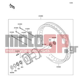 KAWASAKI - KX85 2009 - Εξωτερικά Μέρη - Optional Parts - 41025-0001 - RIM,RR,1.60X15