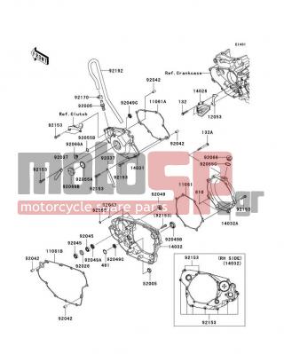 KAWASAKI - KX™450F 2009 - Engine/Transmission - Engine Cover(s) - 14032-0117 - COVER-CLUTCH,INNER