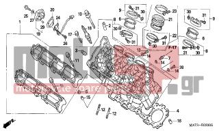 HONDA - CBR1100XX (ED) 2003 - Engine/Transmission - CYLINDER HEAD  - 90018-425-000 - BOLT, FLANGE, 6X48