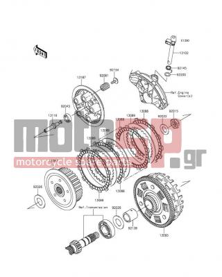 KAWASAKI - VERSYS® 650 ABS 2016 - Engine/Transmission - Clutch - 92145-0066 - SPRING,CLUTCH RELEASE