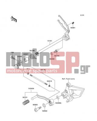 KAWASAKI - NINJA® 250R 2009 - Engine/Transmission - Gear Change Mechanism - 92200-0490 - WASHER,8.5X20X1.6